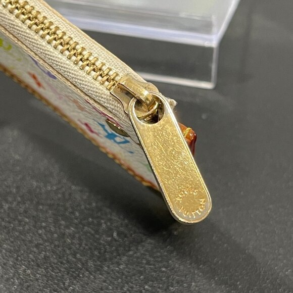 Louis Vuitton Multicolor Pochette Cles Coin Purse White (JB1118) - Picture 3 of 8